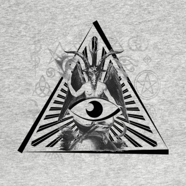 Copy of Baphomet in Pyramid of All Seeing Eye by hclara23